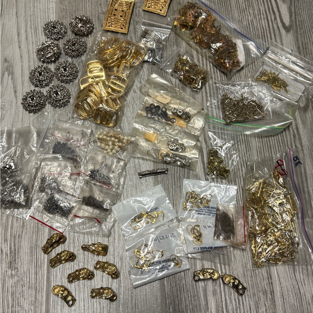 New Assorted Gold and Silver toned Jewelry making Findings